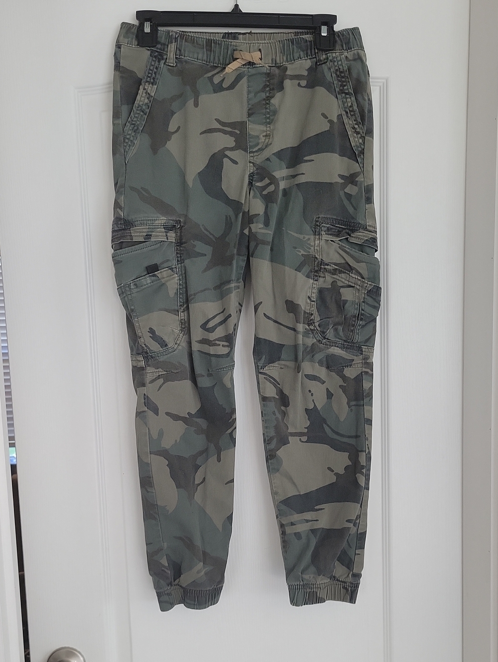 Kids Camo Cargo Jogger Pants - Green Camo